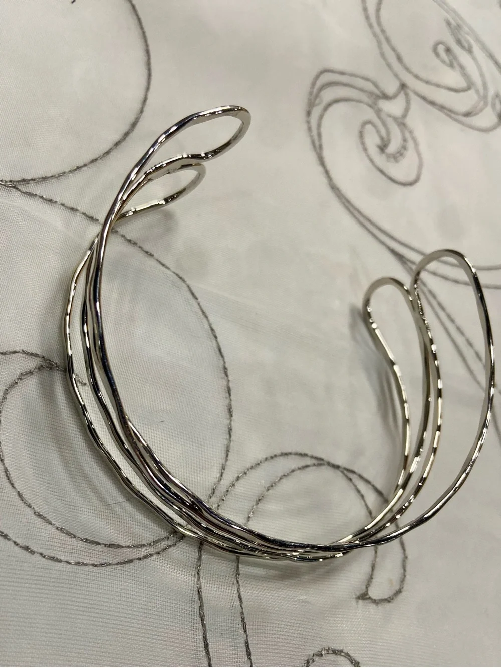 Silver Multi-Band Cuff Bracelet/Arm Band